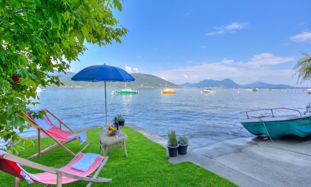 Baveno Apartment | Red House: Beachfront Terrace & Private Beach