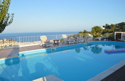 Monte Gallina Apartment | Lipara. Panoramic house in villa with swimming pool