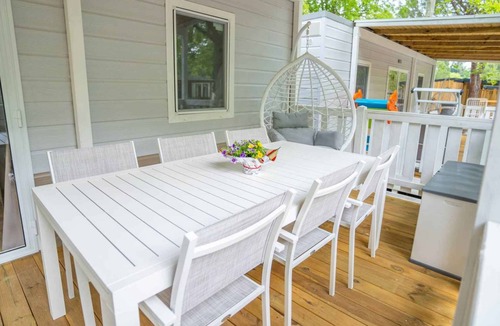 Duna Verde House | Mobile home with air conditioning, terrace and pool