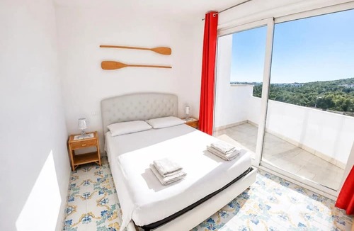 Castro Marina Apartment | Studio with Sea-View Balcony in Castro di Lecce