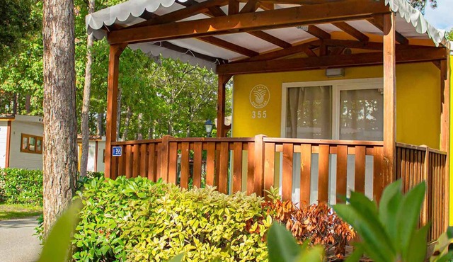 Mobile home with terrace